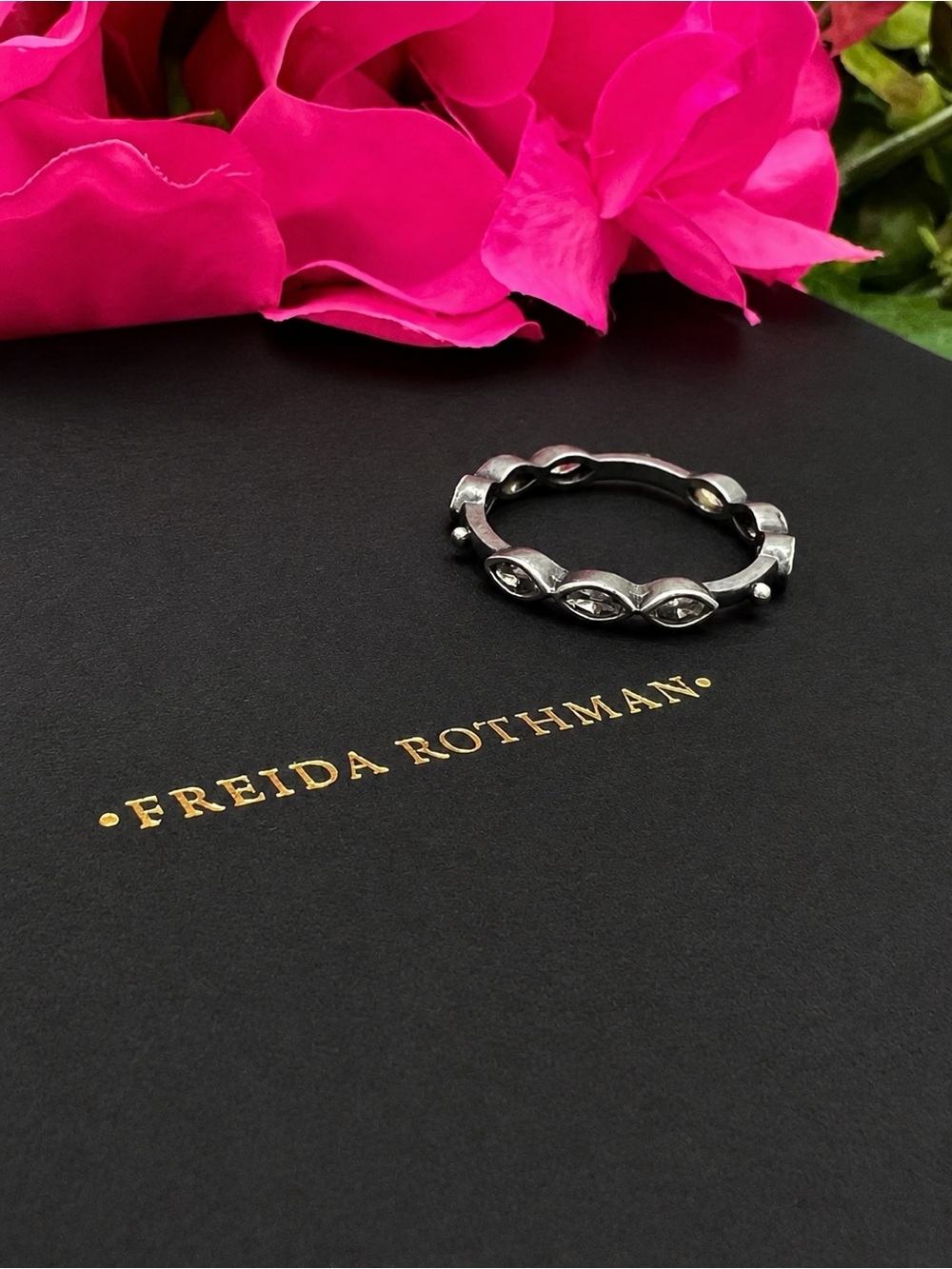 Freida Rothman TRIPLE MARQUISE RING in Silver Rhodium - Picture 9 of 16